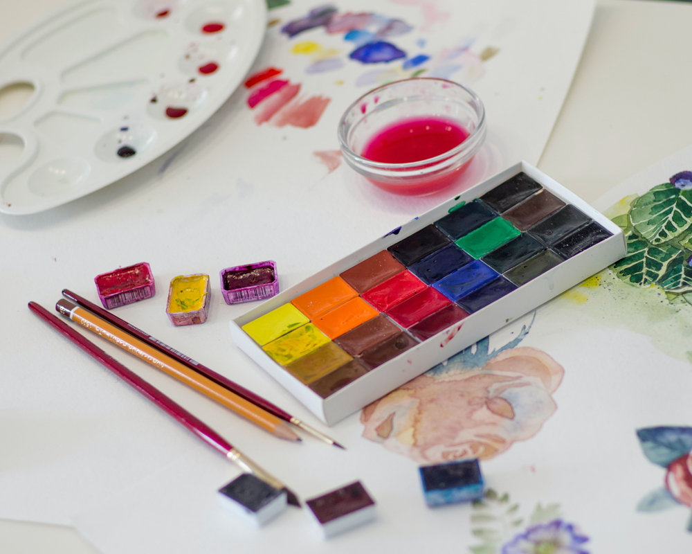 Watercolor & Pastels Art Class